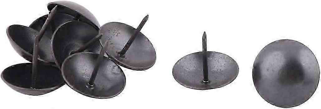 أثاث معدني مستدير رئيس الإبهام تك مسمار زخرفة Pushpin 25 × 25 مم 9 قطع أسود