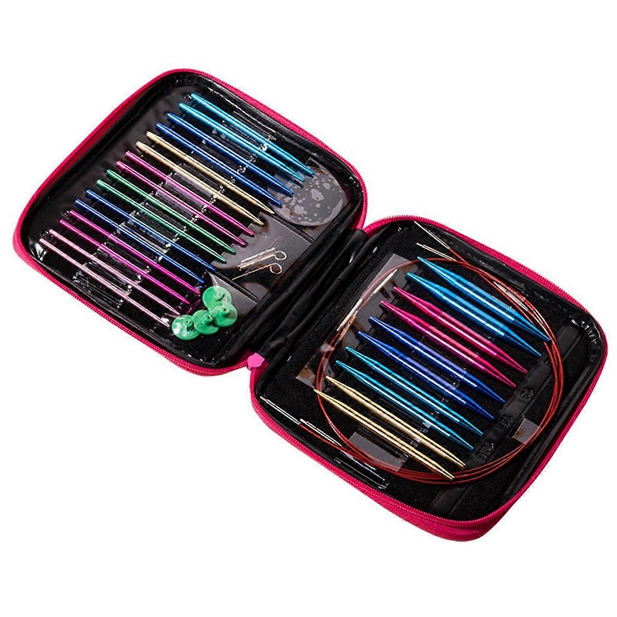 Circular Needle Set Aluminum Oxide Removable and Interchangeable Circular Needle DIY Knitting Tool