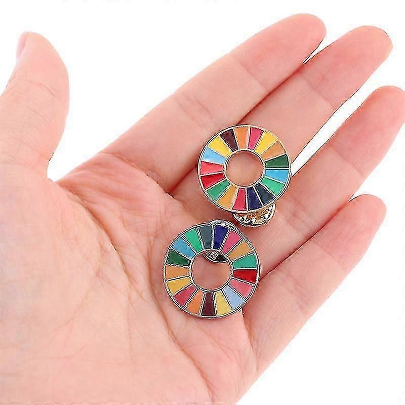 Smaltovaných 17 farieb Ciele trvalo udržateľného rozvoja Brošňa OSN Sdgs Pin