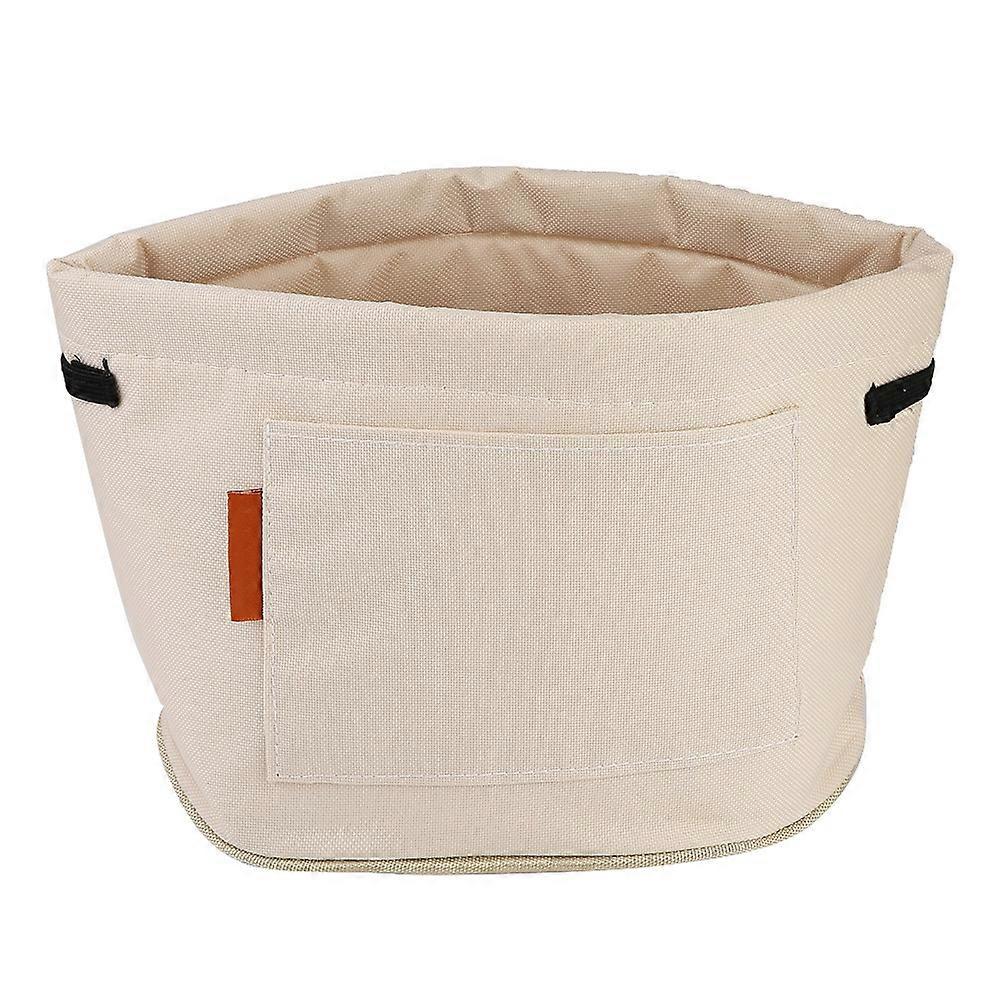 Multi function Portable Oxford Fabric Car Trash Can Garbage Storage Bag Beige