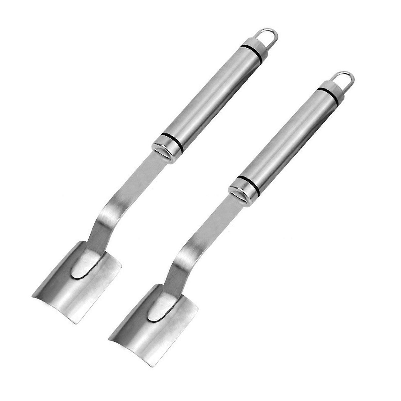 Set of 2 Stainless Steel Corn Peeler Practical Corn Cobs Remover Innovative Corns Processing Tool Kitchen Utensils