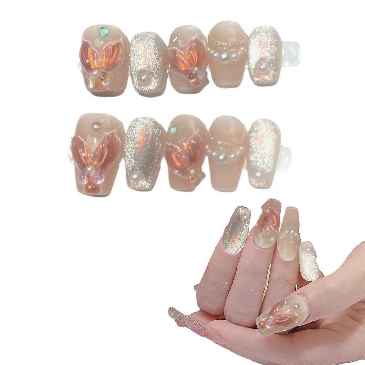Press-On Nails, Reusable Fake Nails, Opaque Nails