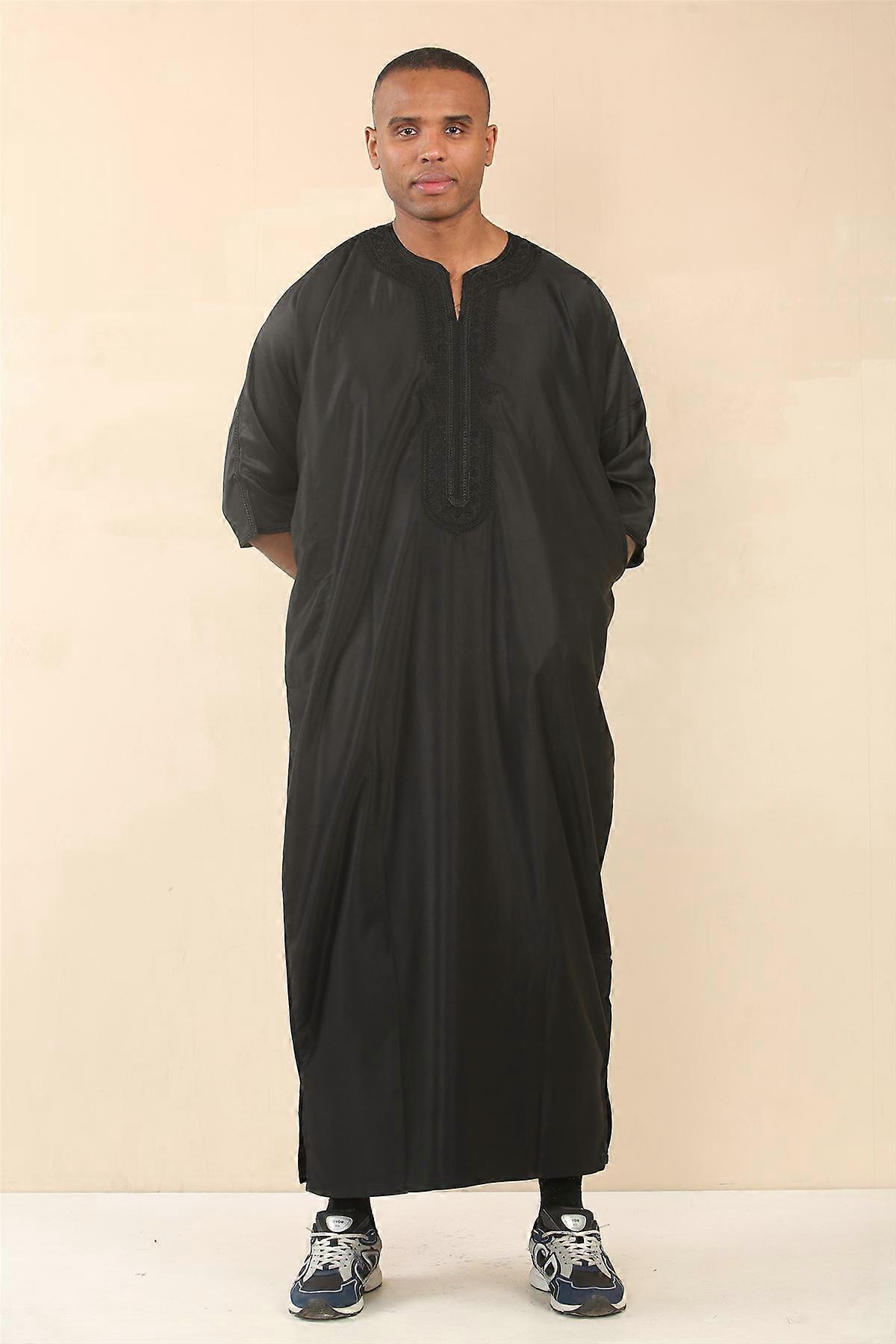 Fas Erkekler Thobe Djellaba Jubba Robe Eid