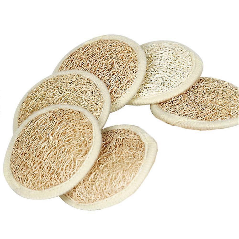 6 Count Natural Loofah Exfoliating Facial Scrubber for Men and Women