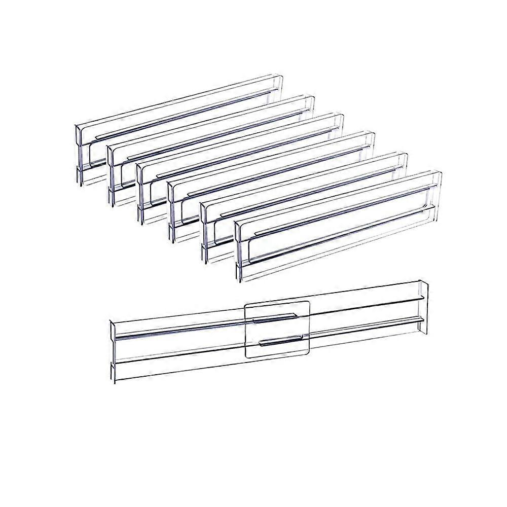 Expandable Acrylic Drawer Dividers, 6-Pack