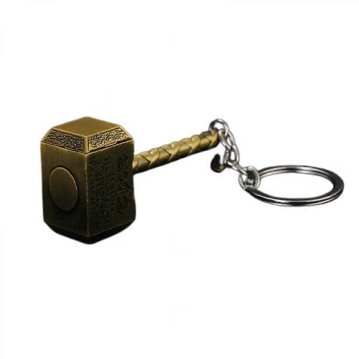 Bronze Hammer Keychain Thor's Hammer Keychain Thor Keychain Avengers Keychain