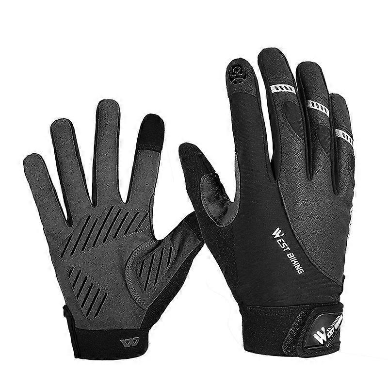 WEST BIKING YP0211209 Bicycle Gloves Shock Absorber Anti-Slip Touch Screen Glove, Size: L