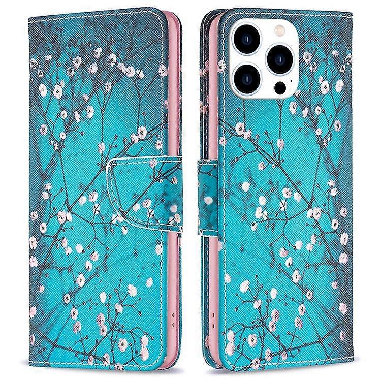 Compatible For iPhone 16 Pro Max Case Pattern Print PU Leather Phone Cover with Zipper Wallet