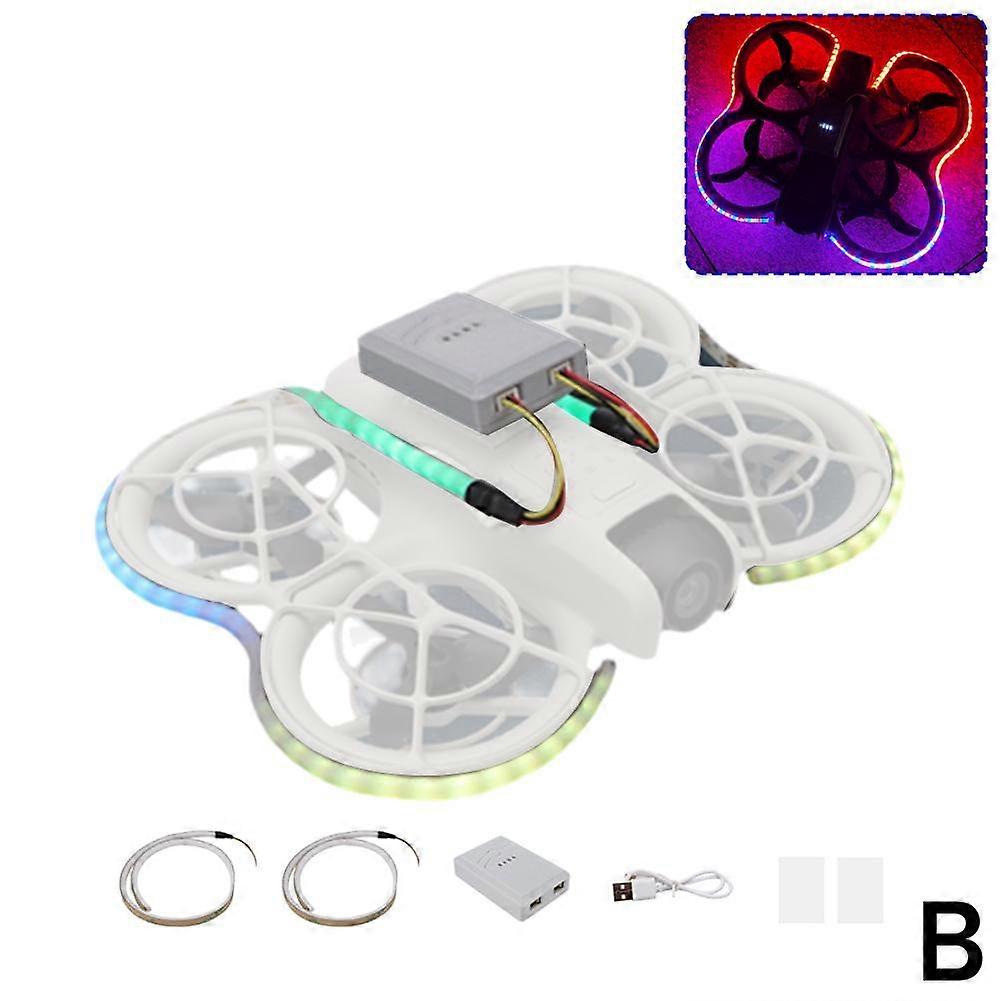 Color (B) Bluetooth version$Universal fantasy light strip for drones suitable for DJI NEO/AVATA2 crossing drone night warning light strip