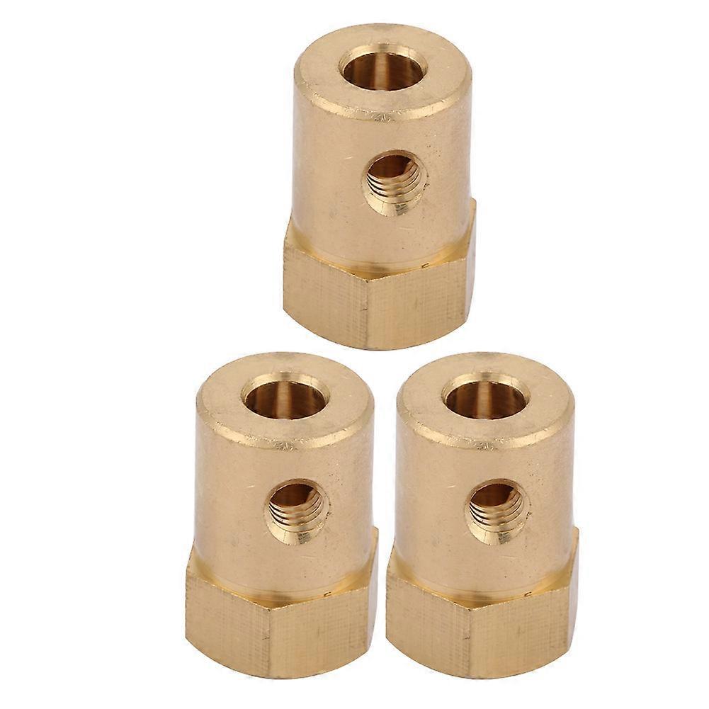 Brass Extended Shaft Hex Coupling Motor Connector (4pcs) (5mm)