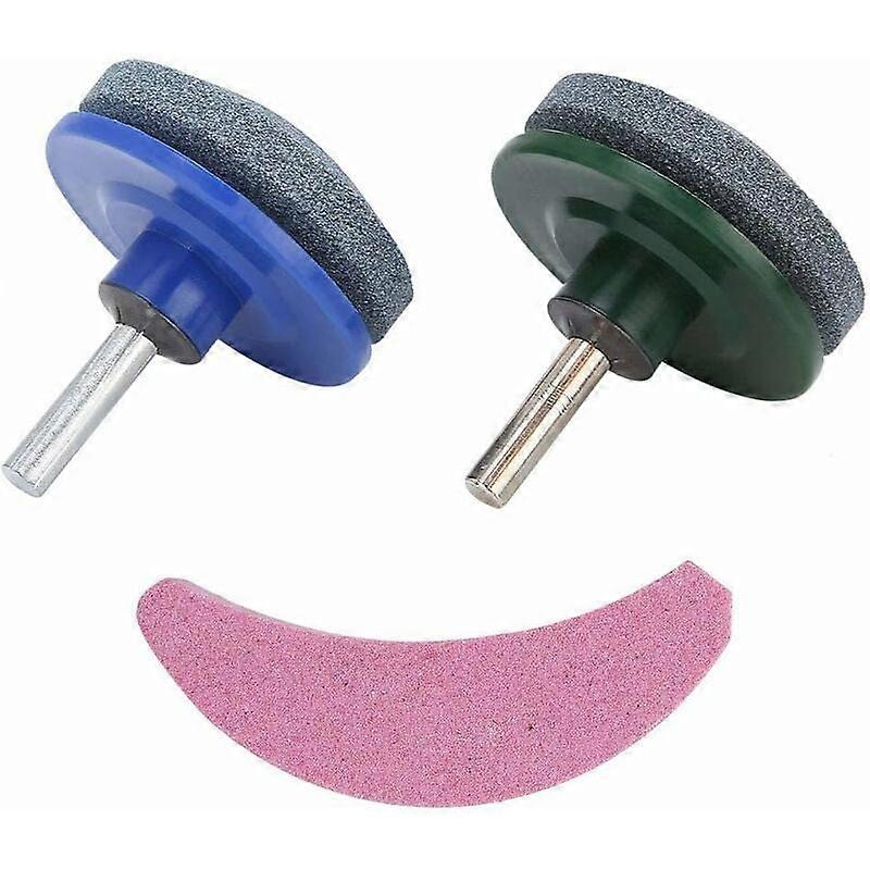 Lawn mower sharpener three-piece set, lawn mower whetstone