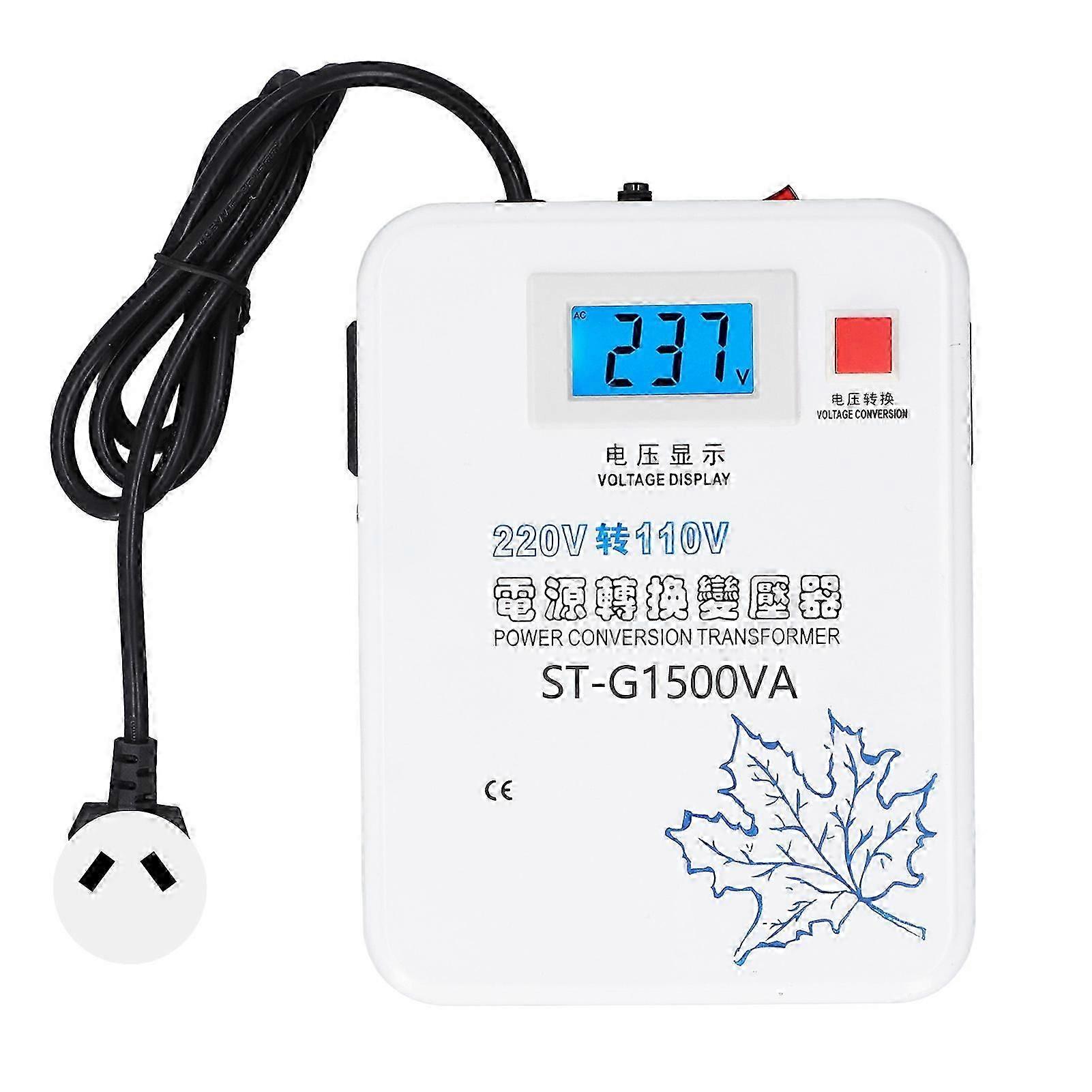 1500W محول طاقة أحادي الطور AC220V إلى 110V باك الجهد محول منخفض التردد AU التوصيل
