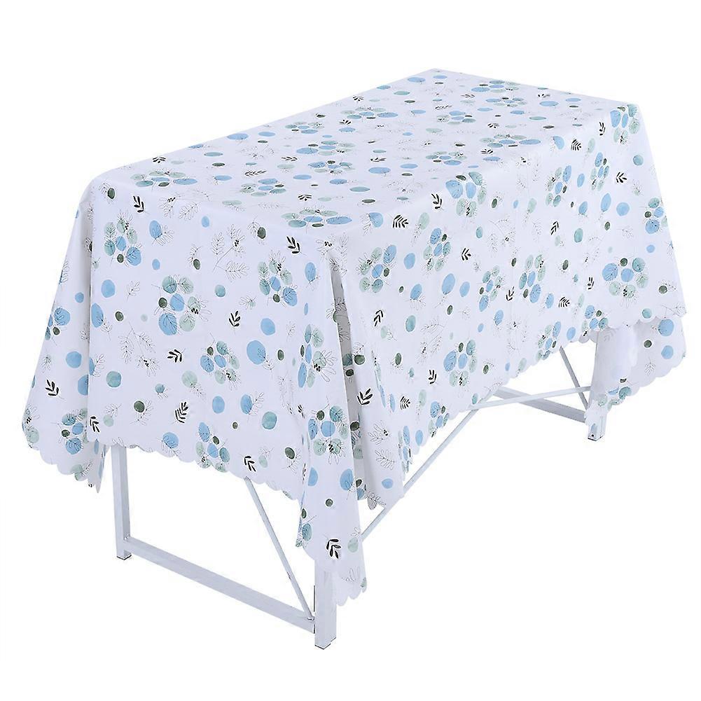 Dot Leaves PVC Table Cloth Leaf Pattern Dining Table Protector Mat Cover for Kitchen and Party Use