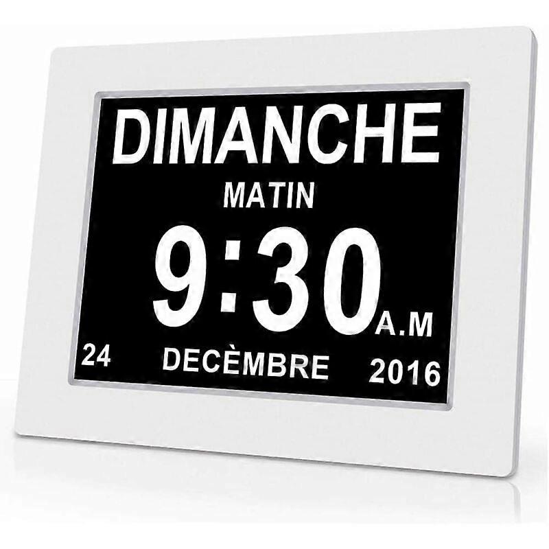 Digital Calendar Clock, Multi-language Support, Memory Battery