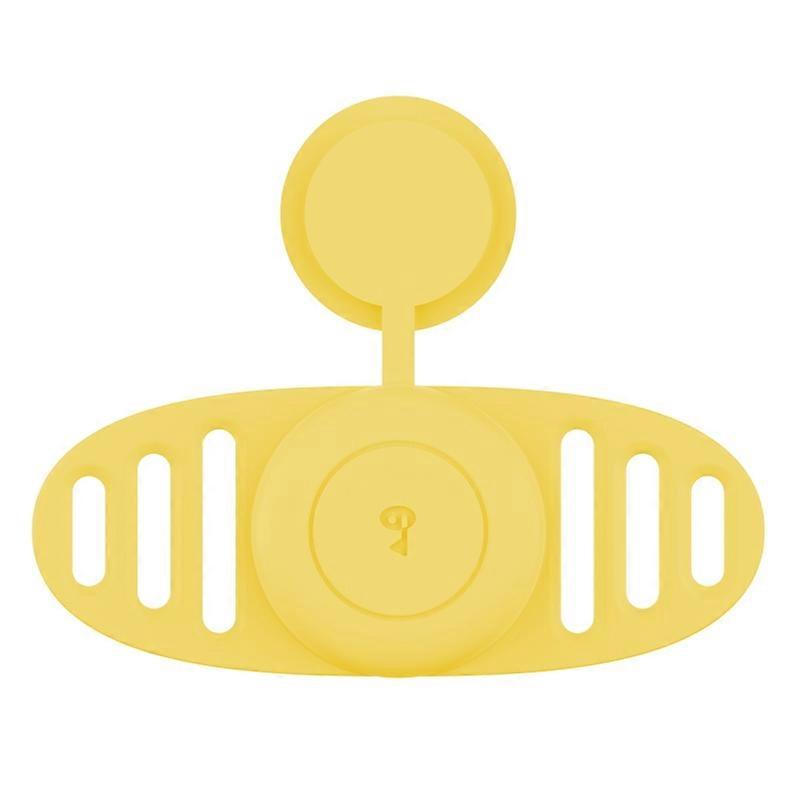 For Apple AirTag Protective Case Dog Cat Collar Tracker Silicone Cover Protection Shell-Yellow