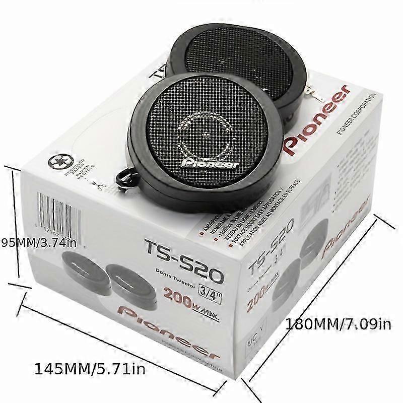 1 Pair TS-S20 High-Power Component Dome Tweeter High-Pitched Audio Loudspeaker Modified Speakers Car Accessories Max 200W