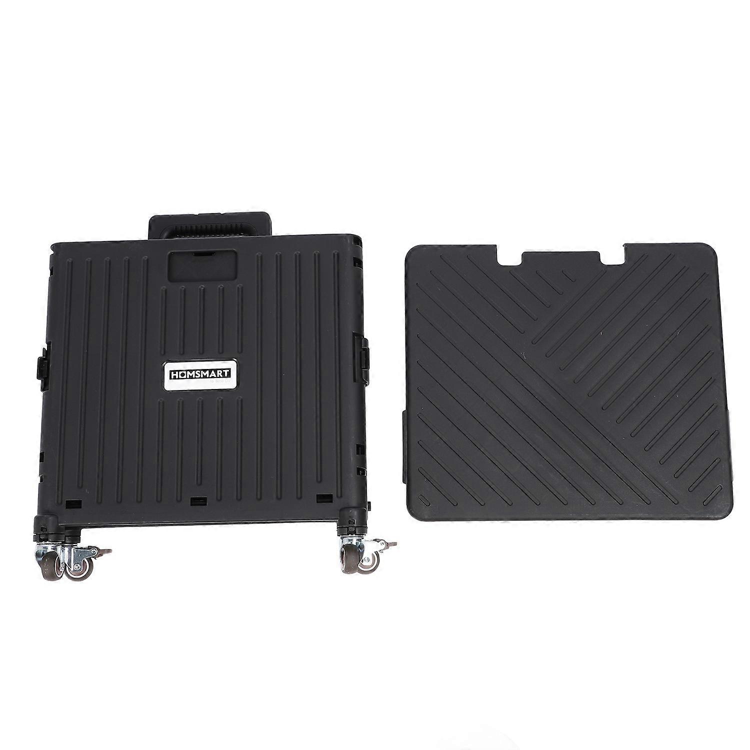 Folding Utility Cart Telescoping Handle Versatile Convenient Storage Portable Rolling Crate Handcart