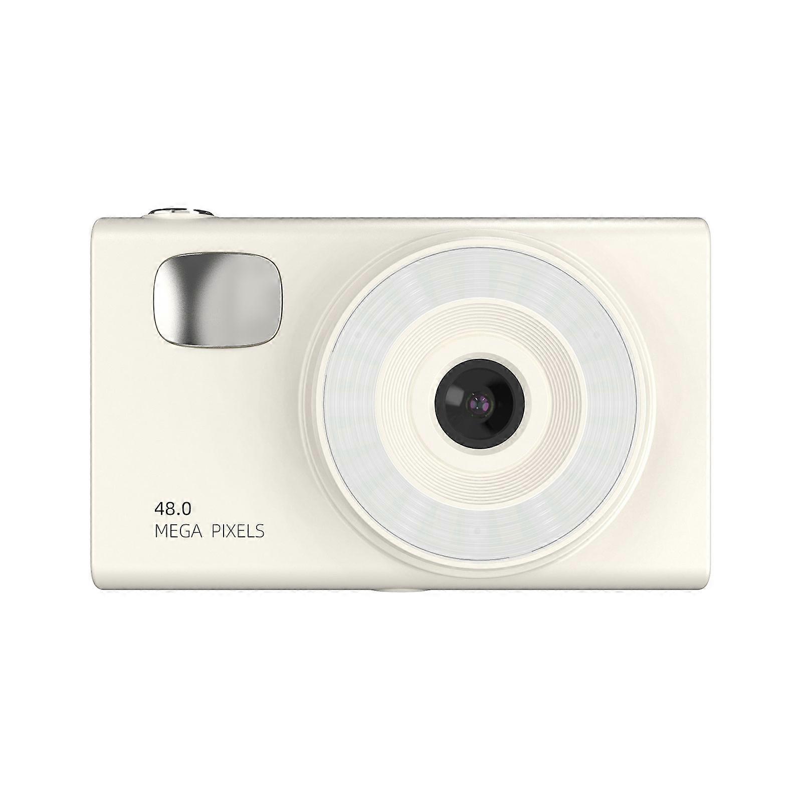 H12 Digital Camera Card Cameras With 48MP 1080P Resolution for Clearly and Artistic Photography White