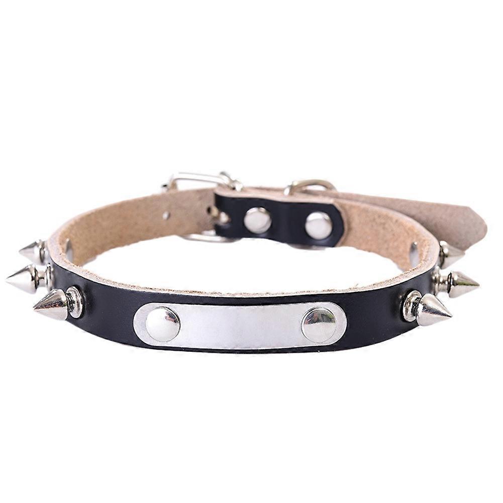 Adjustable PU Leather Puppy Collar, Pure Color Dog Collar