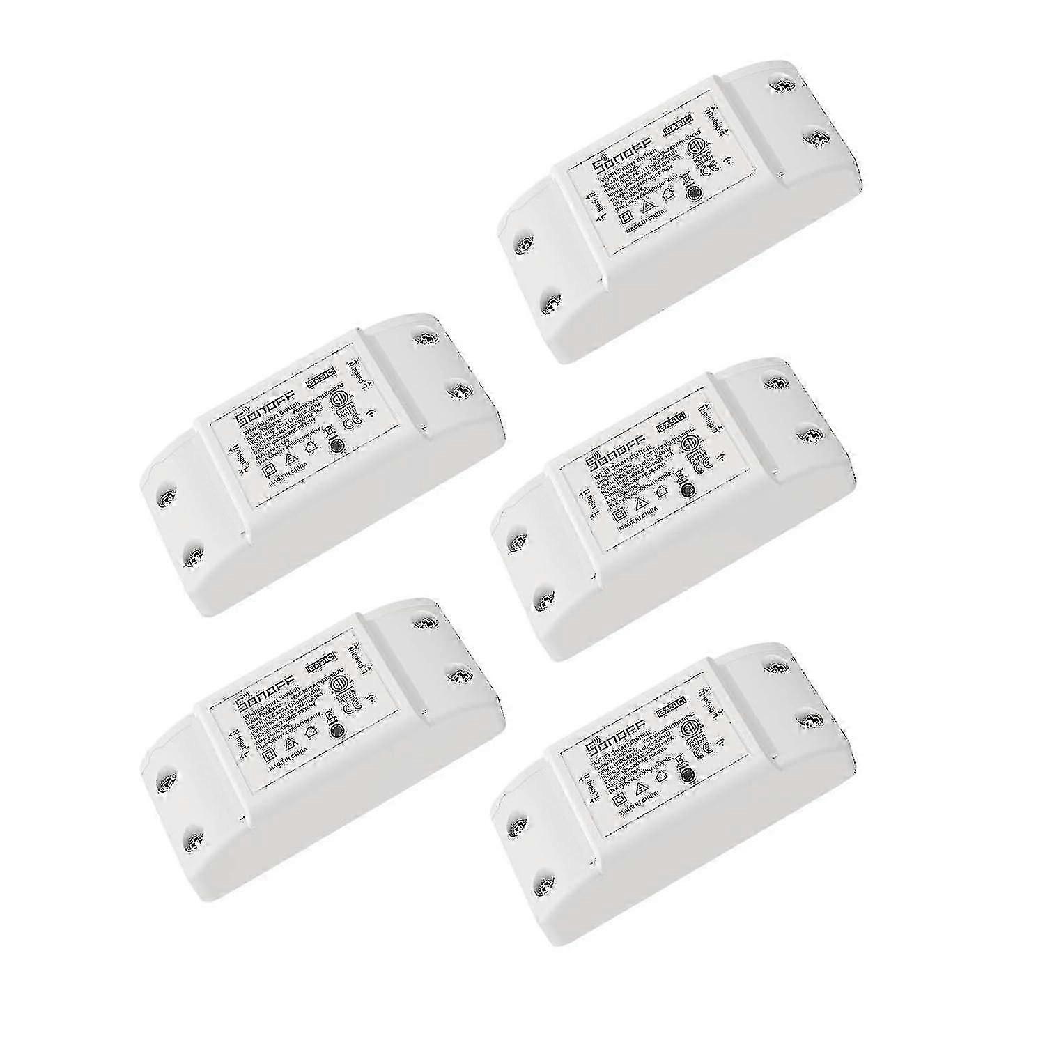 Interruttore connesso Wifi R2 di base, interruttore intelligente compatibile con Alexa / google Home, 10a / 2200w, telecomando, controllo vocale, funzione temporale, nessun hub richiesto