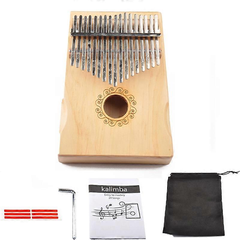 Piano 17 tons Pouce Kalimba Débutants Introduction Piano à doigts, Couleur: Kit en bois