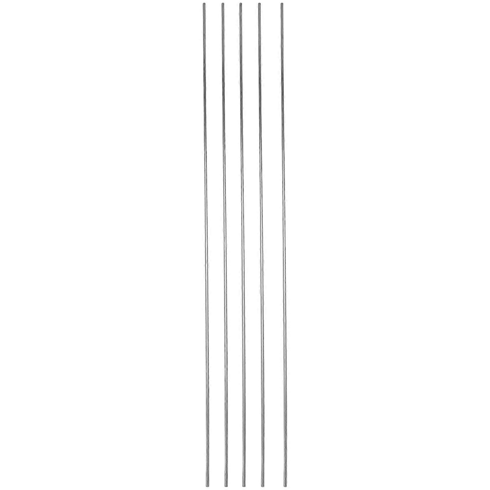 5 Pcs DIY RC Model Stainless Steel Circular Round Rod Bar 500mm x 3mm
