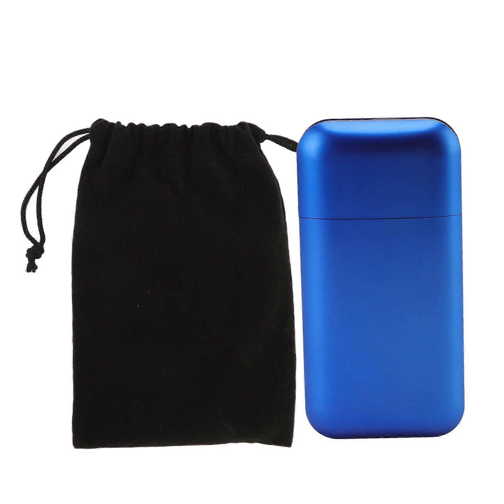 Cigarette Case Height Adjustable Thick Thin Cigarettes Dual Use Lighter Split Cigarette Case Holder Blue