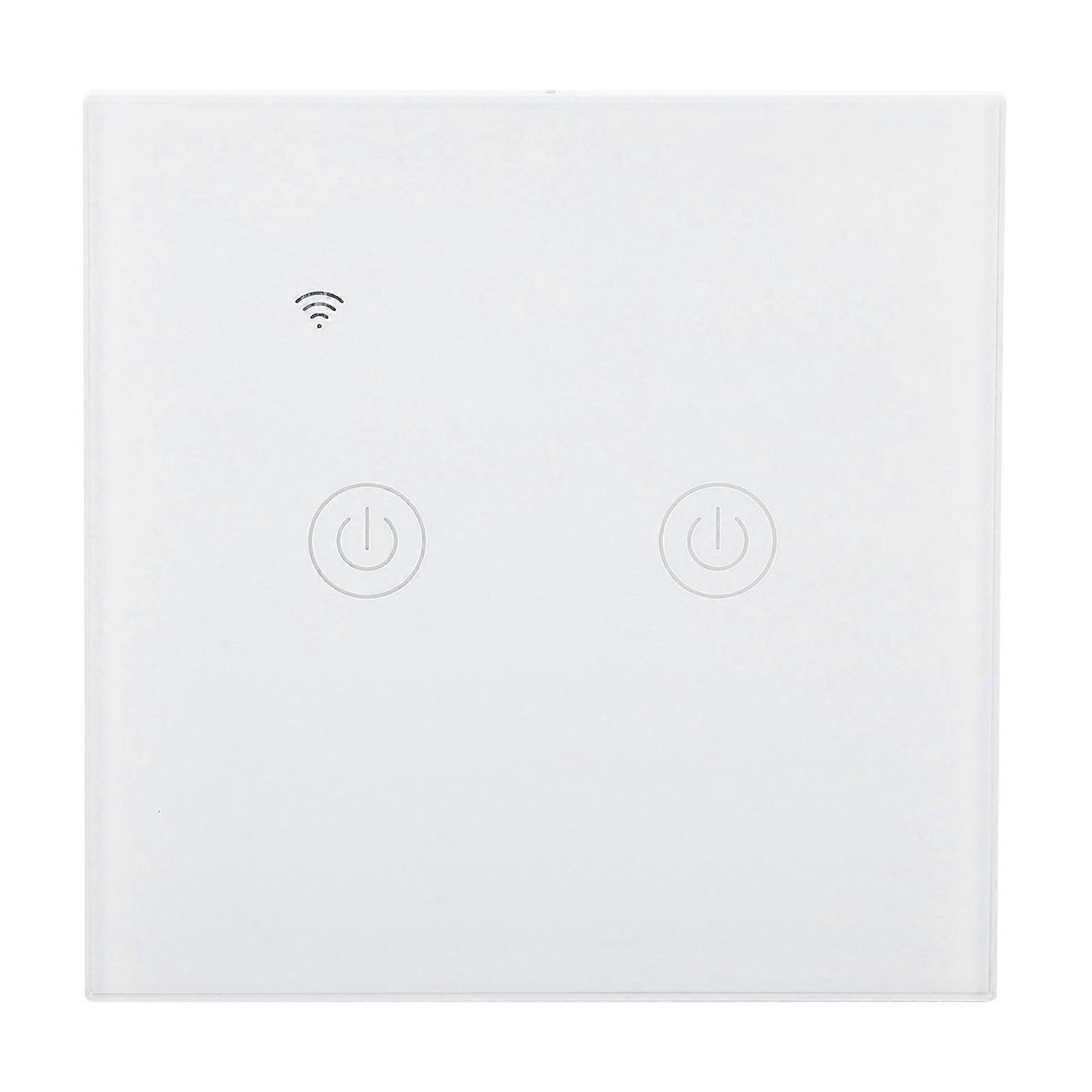 Smart Light Switch Touch Panel ABS 10A 86x86x35mm White
