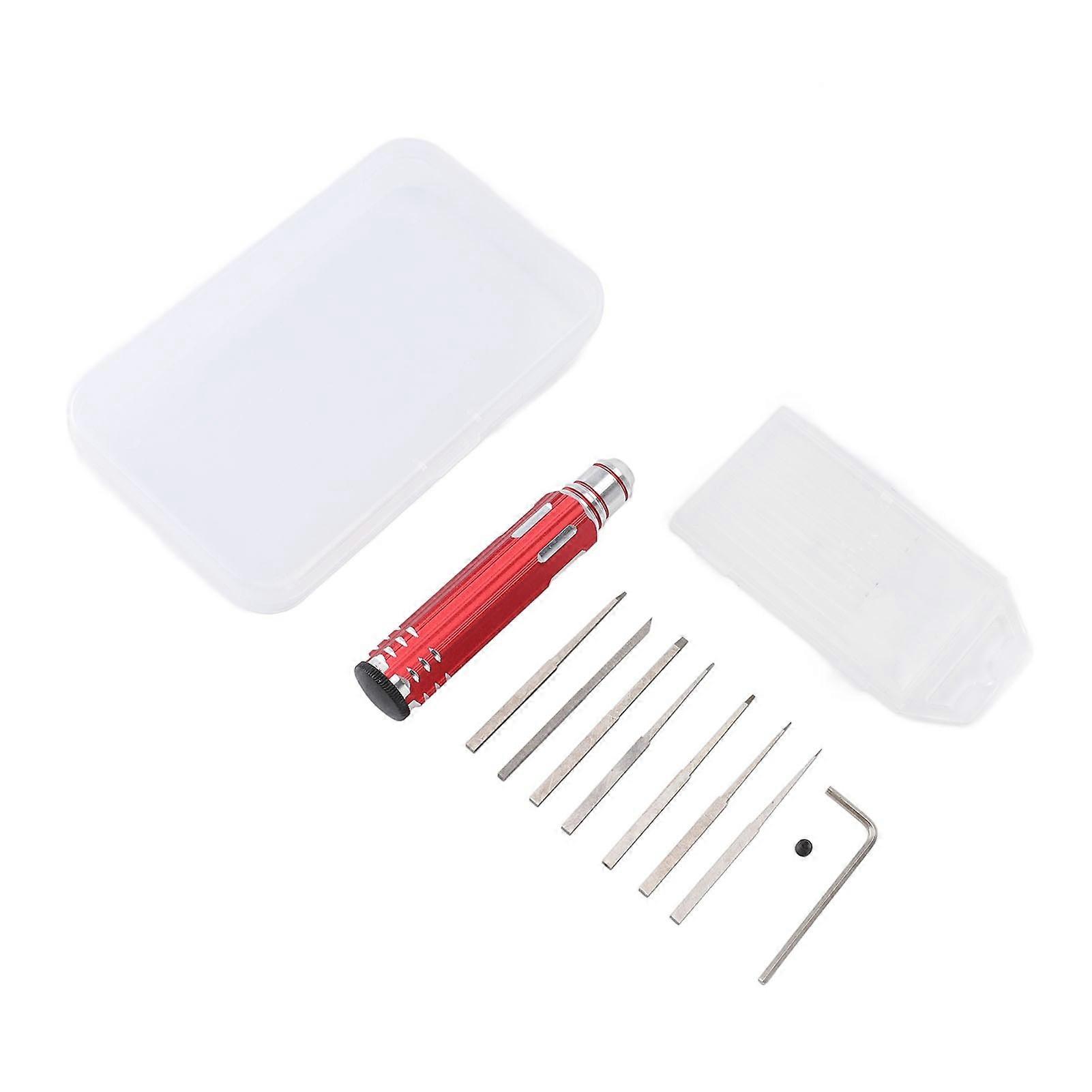 Model Scriber Tungsten Steel Resin Carved Scribe Line Cutting Tool with 7 Blades 0.1 0.2 0.4 0.6 0.8 1.0 2.0mm