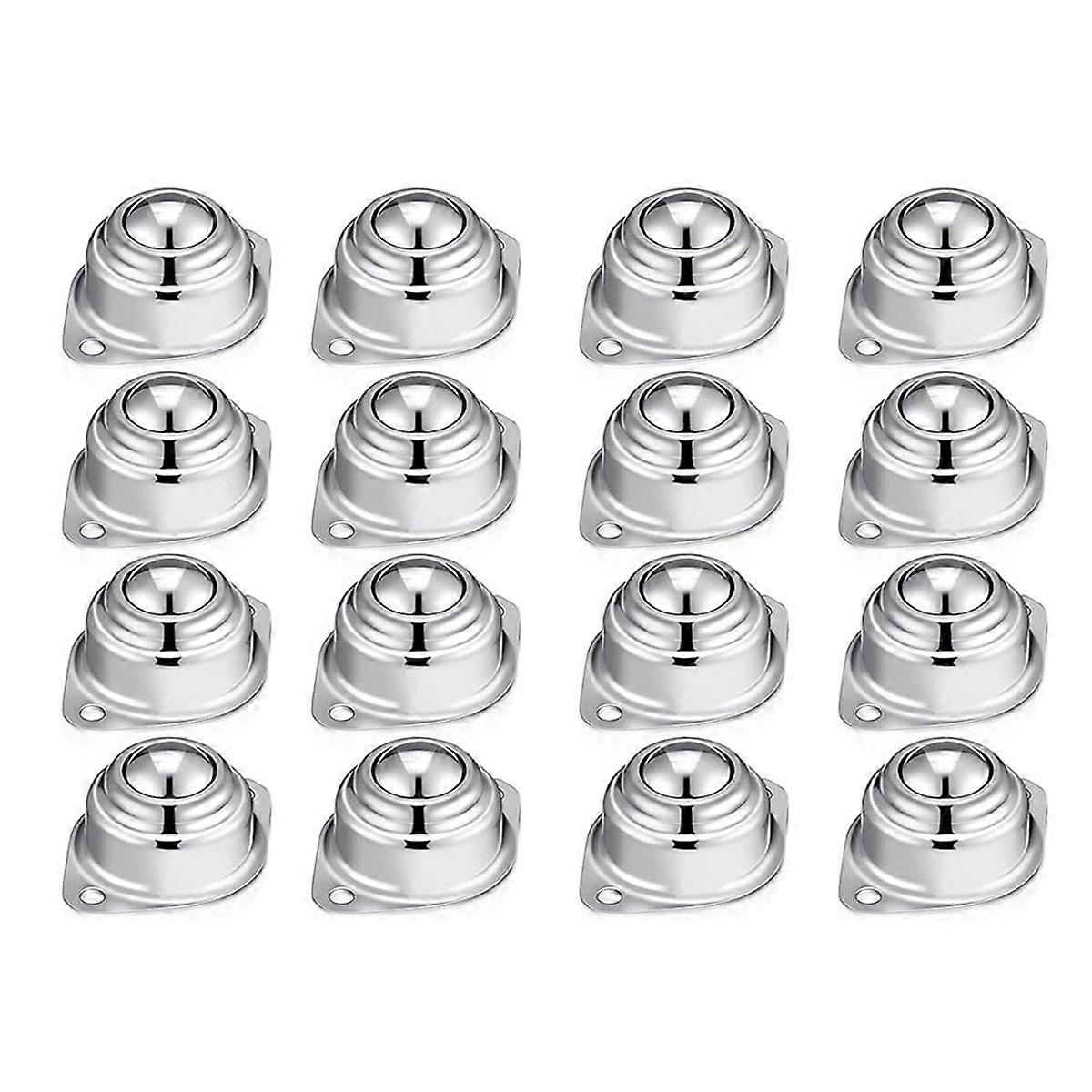 16Pc Roller Ball Transfer Bearing Carbon Steel Round Ball Transfer Unit Universal Ball Casters for C