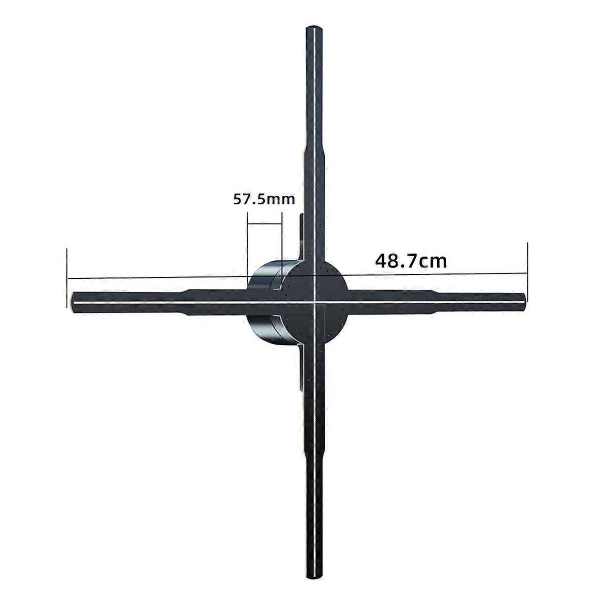 WiFi 3D Holographic Projector 576LED APP Control EU Plug