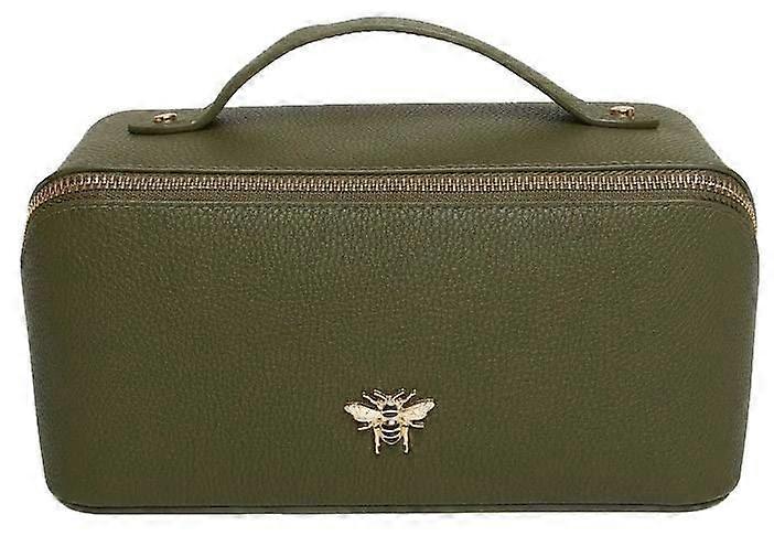Alice Wheeler London Mini Luxury Train Case - Olive Green