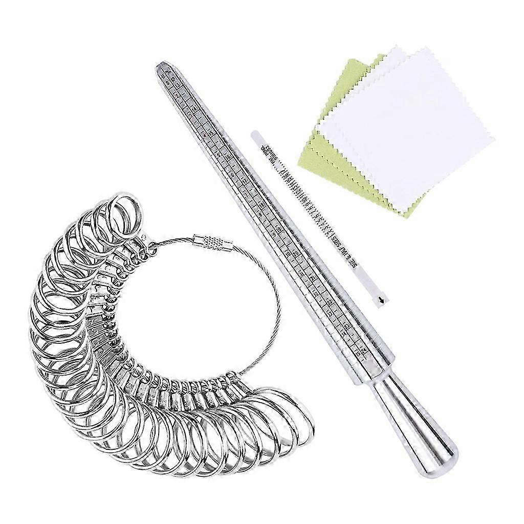 Ring Sizer Measurement Tool Set Metal Ring Sizers Ring Gauges Finger Sizer