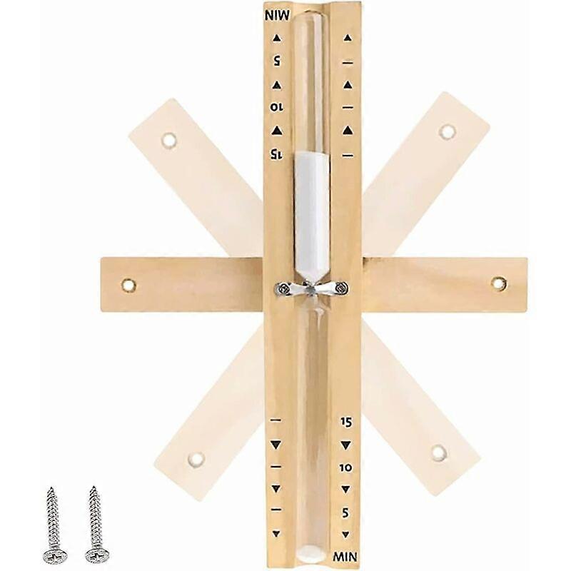 サウナ砂時計 - 15分回転可能な砂時計と白い砂浜