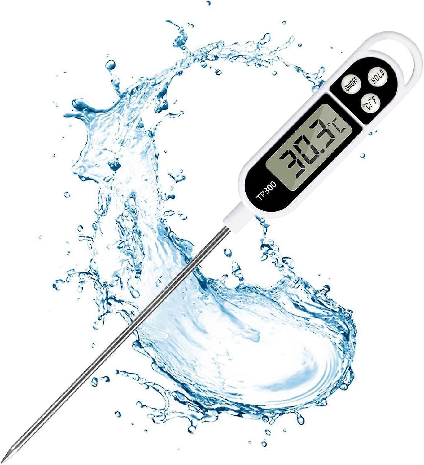 Thermomtre Viande,Thermometre Cuisine,Sonde Temperature de cuisson des aliments lecture instantane numrique avec grand cran LCD/ Bouton pour boisson