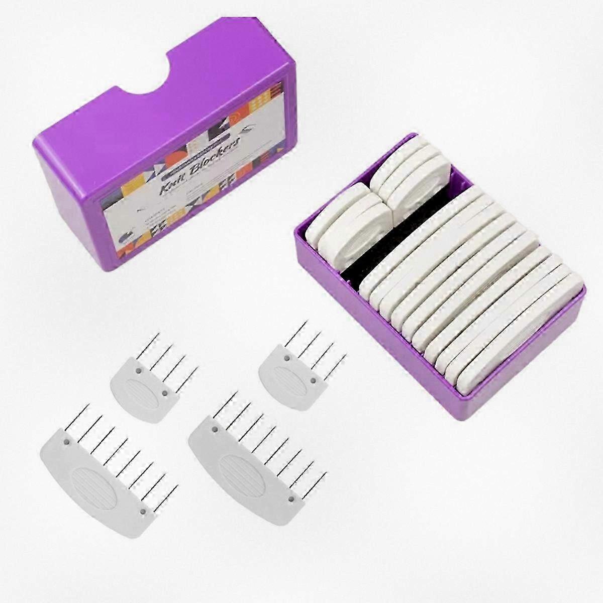 20-Piece Knit Blockers Set with Stainless Steel Needles and Pins in 2 Sizes for DIY Knitting and Crocheting