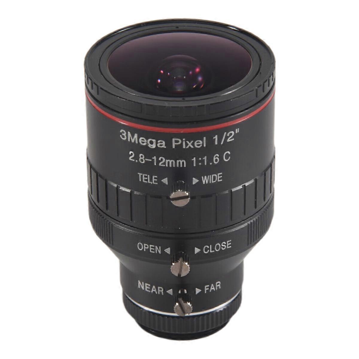 Obiektyw przemysłowy Ręczny zoom przysłony 2,8-12mm Obiektyw z mocowaniem 3MP C OBIEKTYW CCTV