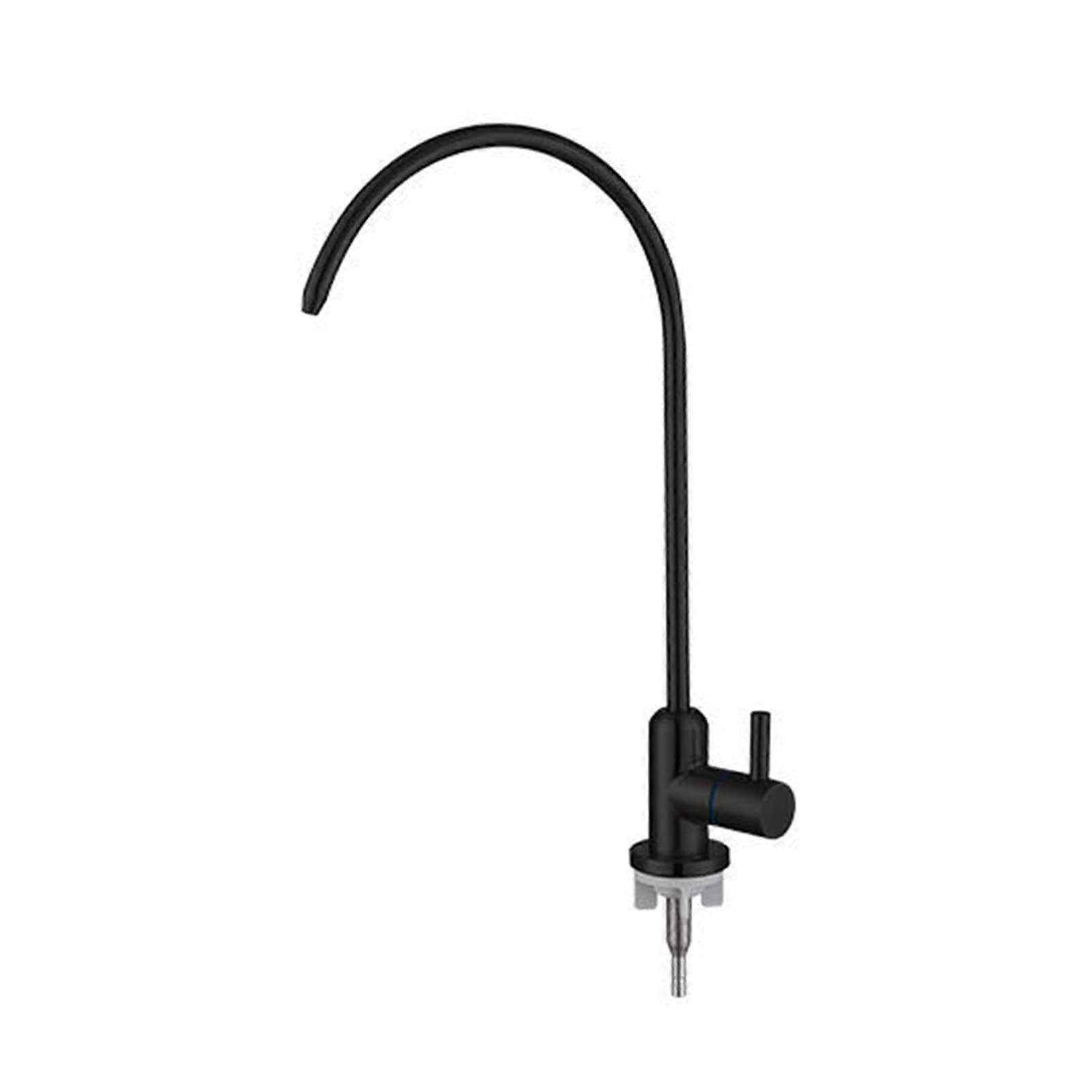 Kitchen Faucets Gooseneck Water Filter Reverse Osmosis Faucet Single Lever for Kitchen Sink Black Finish