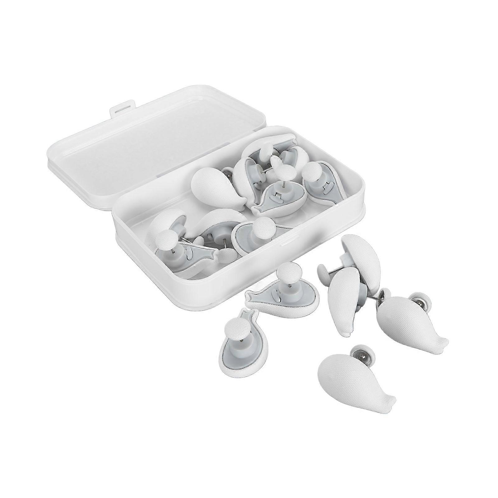 16pcs Duvet Pins Duvet Clips Prevent Shifting Detachable Duvet Button Fasteners Comfortable Duvet Holder Clips for Curtains Socks White