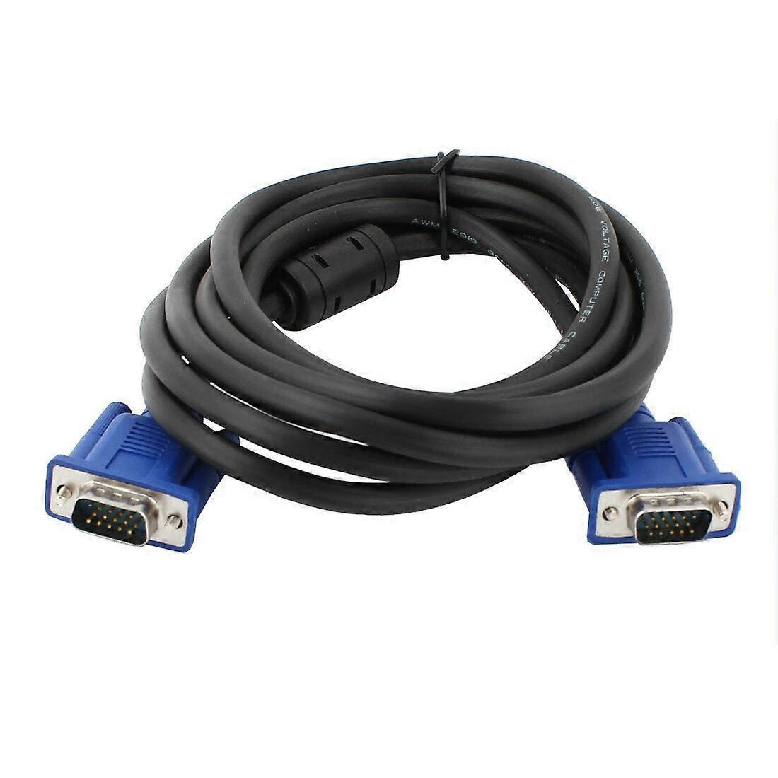 15 Pin VGA Male to VGA Male Cable - 3 Meters, High-Quality Connector and Terminal for LCD Monitor Compatibility