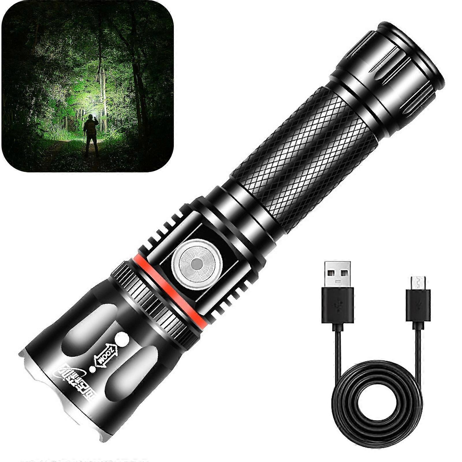 Multifunction Strong Light Flashlight Zoom Display Magnet Super Bright Rechargeable COB Repair Work Light MM