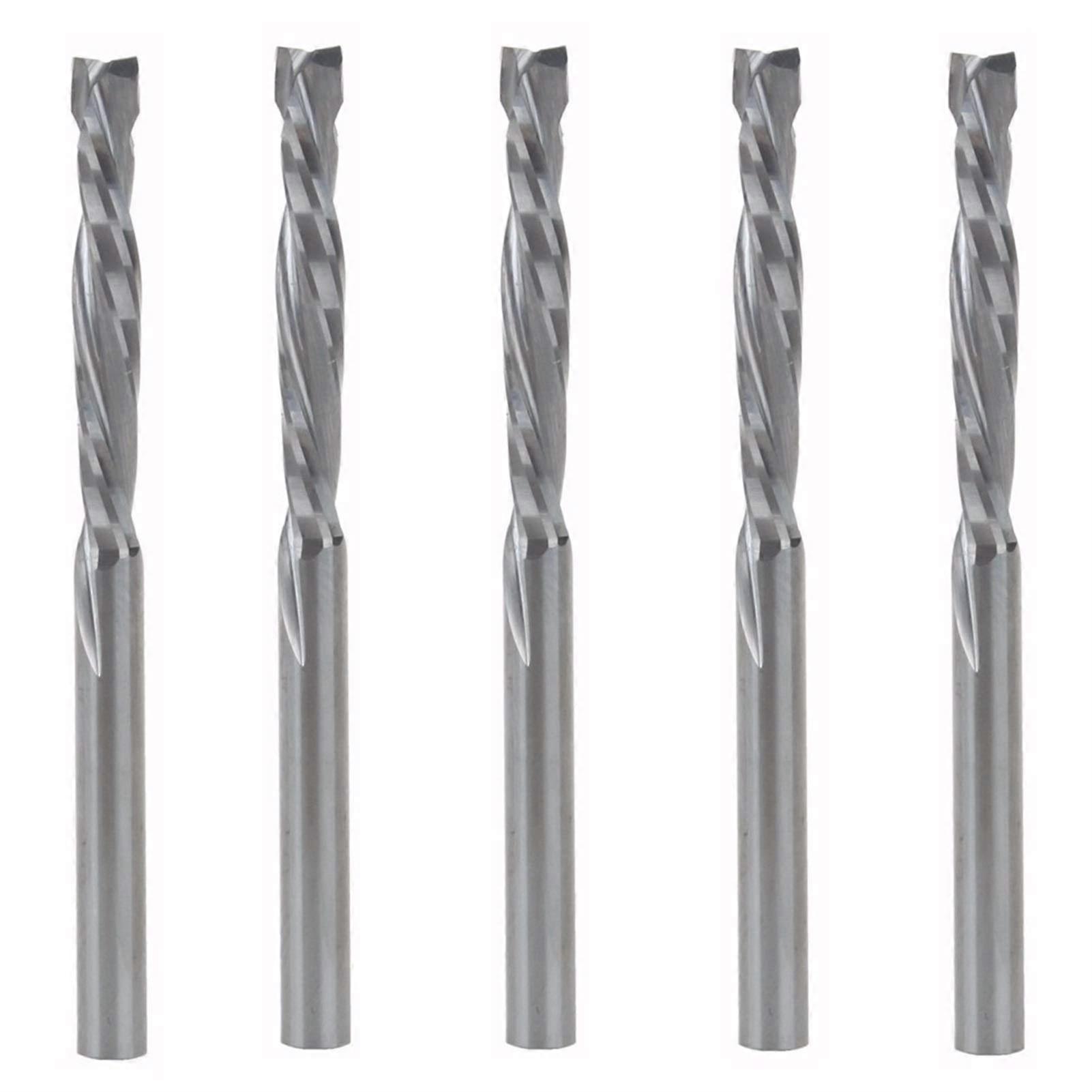 Jinchao-Router bits 3.175x22mm UP Down Cut Two Flutes Spiral Mill Cutters for CNC Router