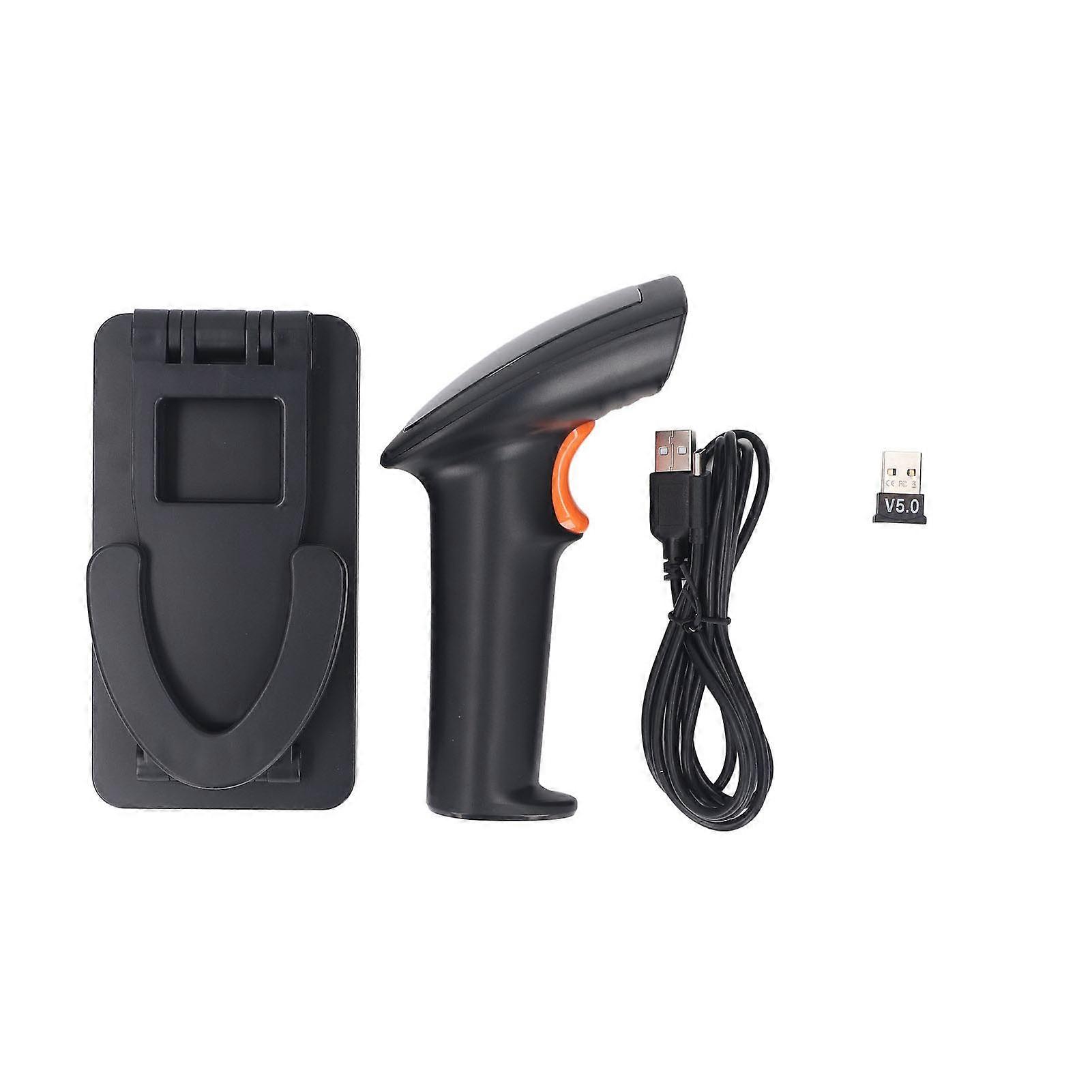 1D 2D Scanner 2.4G BT USB Wireless and Wired Barcode Reader with Foldable Bracket for Retail Supermarket