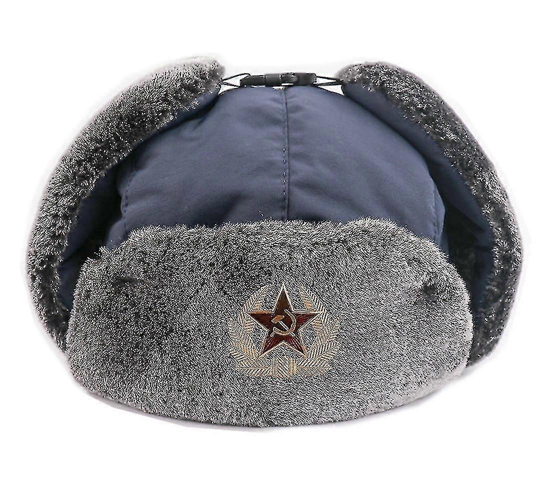 Russian Soviet Army Faux Fur Winter Hat For Men