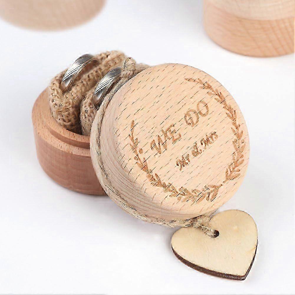Wooden wedding ring box, rustic ring box, we do