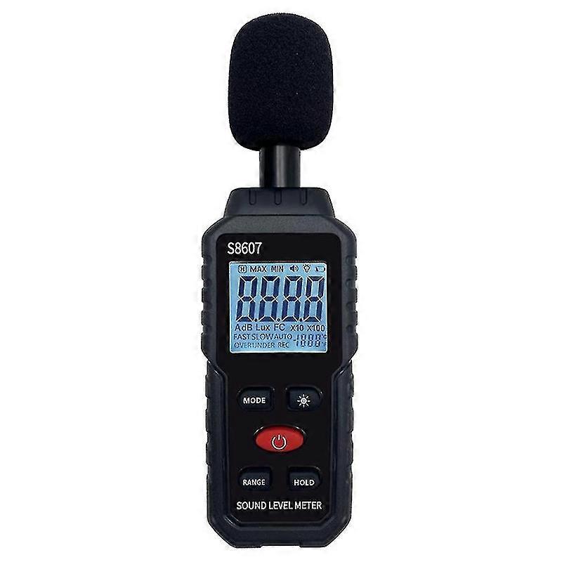 Digital ljudnivå Bullermätare Mätning 30-130db Db Detektor Ljudtestare Diagnostiskt Verktyg - Svart