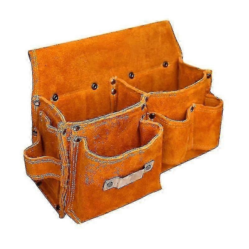 Zimmermannstasche mit Hammerhalter - Leder Werkzeuggürtel Hüfttasche