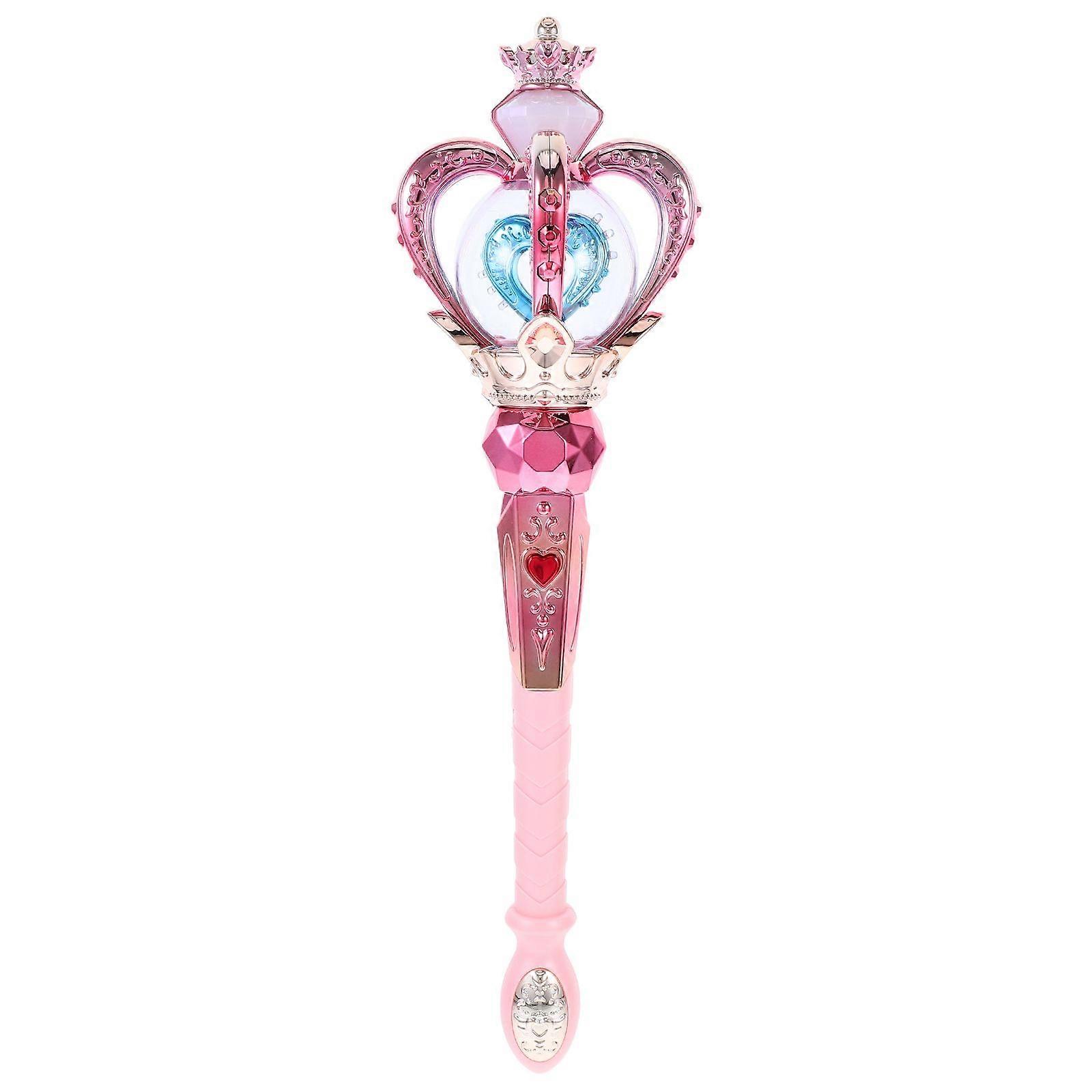 Children'S Dreamy Rotating Princess Wand With Light And Music For Birthday Parties Stage Performances Family Entertainment No Batteries Included