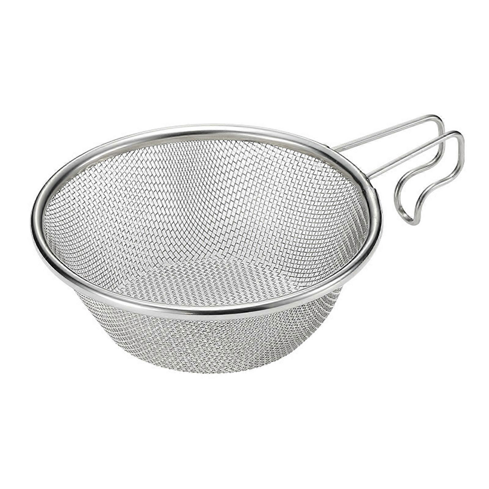 Outdoor Filter Bowl With Handle 304 Stainless Steel Net Bowl Noodles Colander Cooking Camping Utensils Tableware