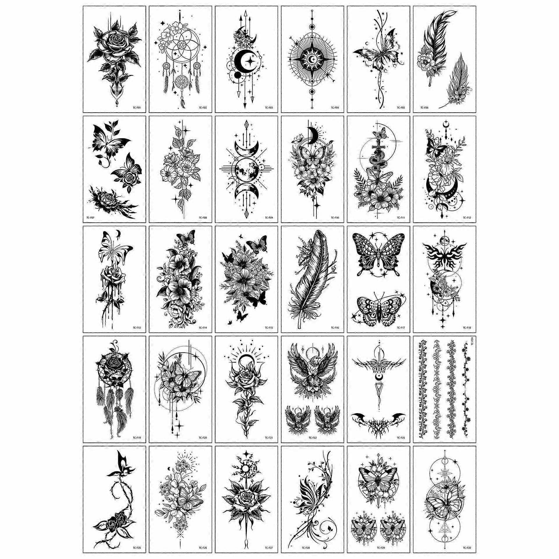 INF Chica Temporary Tattoos 30 Unique Designs